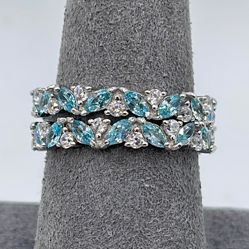 Bomb Party 2 Ring Set -Rhodium NWT NO BAG